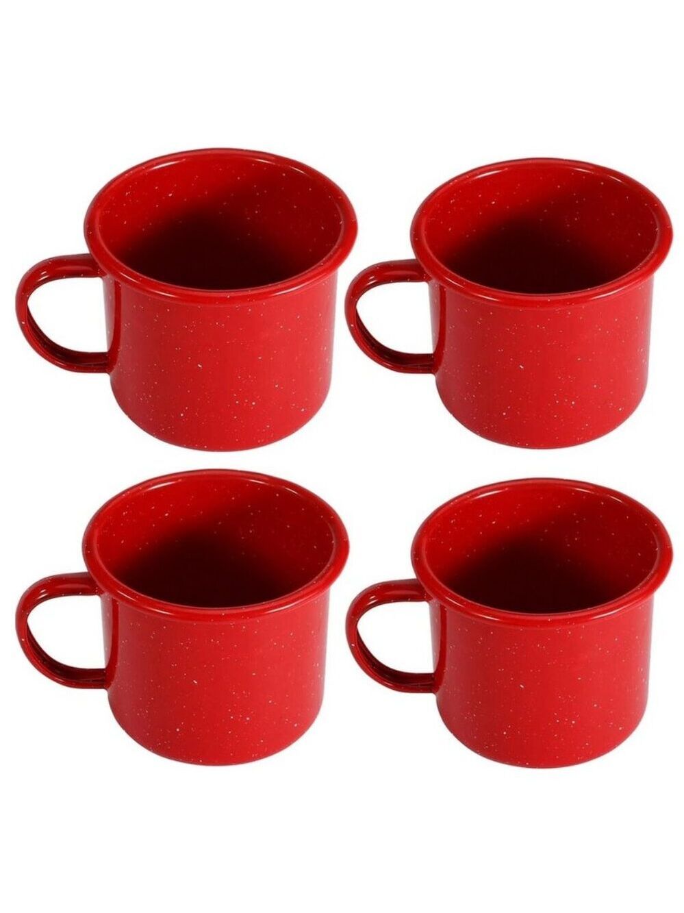Set of 4 Enamelware Coffee Mugs Camping Hiking Cups Wine Cup Metal Mug